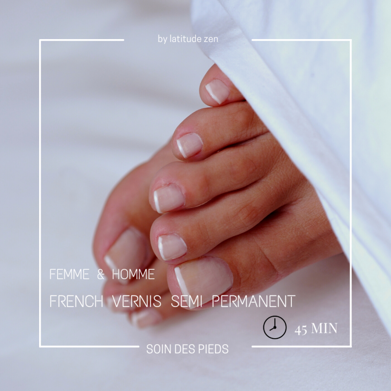 Beauté des pieds vernis semi permanent, French Nail